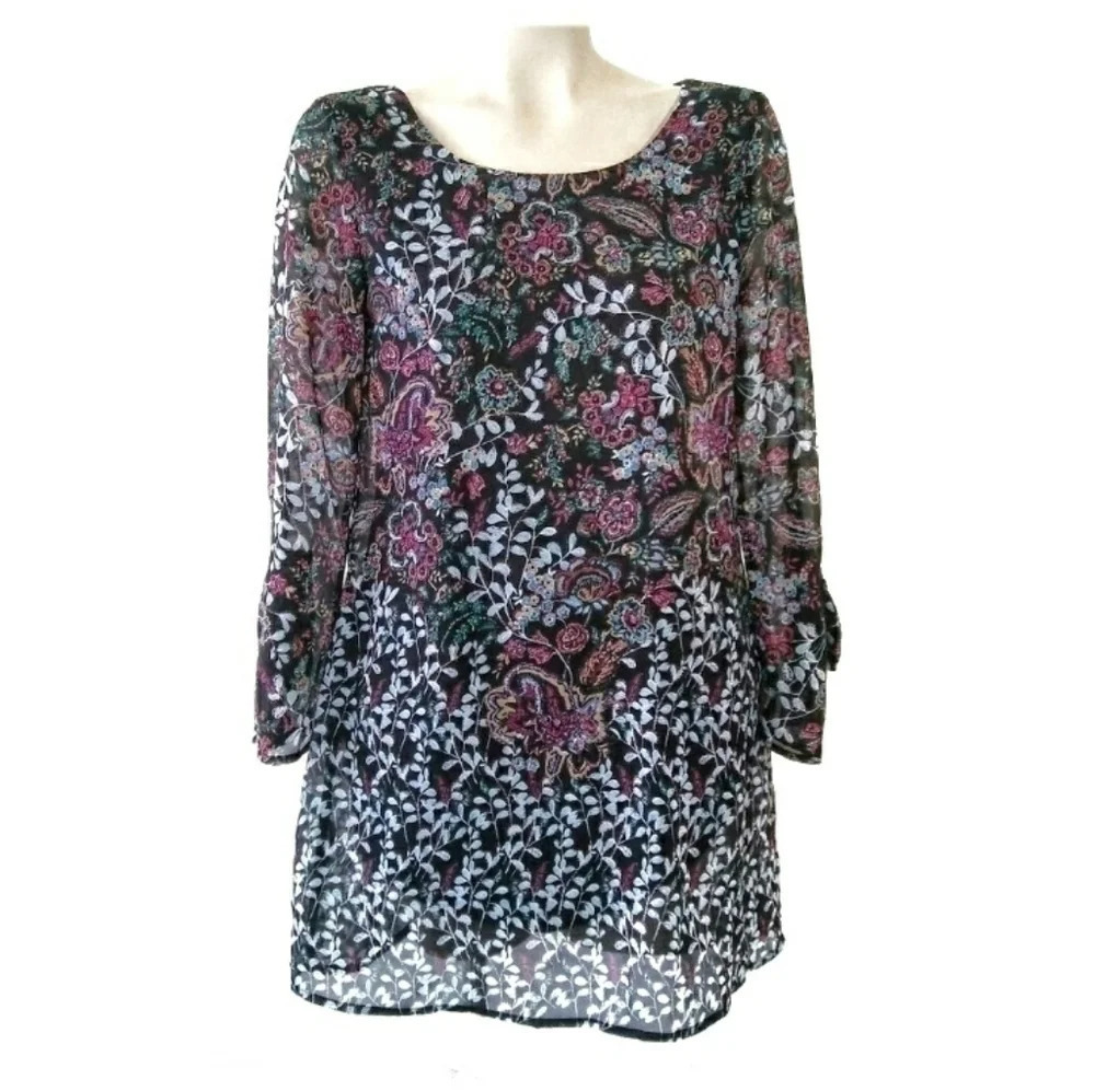 Speechless Floral A-Line Midi Dress Whimsigoth Witchy Indie Sleeze Oversized S